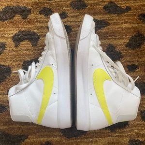 Nike Blazers in Neon Yellow